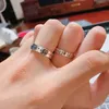 20% off all items 2023 New Luxury High Quality Fashion Jewelry for hip hop punk Thai silver pair ring for men and women