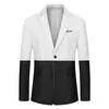 Erkekler Suits Blazers 2023 Euro Boyut Blazer Erkekler Sigara Kıyafet Siyah Beyaz Prom Partisi Hombre İnce Fit Paisley Jacquard Maskulino