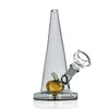 Exquisite 5.9-Inch Gray Cone Mini Bong with Pumpkin Perc - 10mm Female Joint