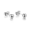 Charm Double Fair Simple Little Metal Ball Stud Earrings For Women Men Daily Classic Rose Gold Color Ear Jewelry Wholesale DFE445M G230307