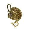 Anneaux clés Finez en laiton rétro Pantoure de jean Biker Keychians Modèle italien Chaîne de blé Pirate Skull Hook Crochet Fob