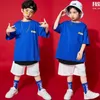 Stage Wear Kids Fashion Ballroom Hip Hop Roupfits Tshirt Dançando Shorts Jazz Costumes Roupas para meninos meninas Rave Clothing