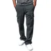 Herrbyxor Anpassad solid last långvarig modetrend Cool Loose DrawString Pockets Oversize Manlig Sport Trouser 230307