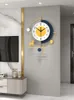 Väggklockor Creative Fashion Modern Clock Living Room Luxury Chinese Metal Nordic Simple Dining Reloj Pared Home Decor
