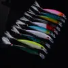 Iscas de iscas 10pcs pescadores de pesca Minnow Wobblers Lápis Hard com ganchos de penas tackle 7g 9cm Artificial Crankbait Swimbait 230307