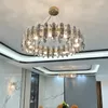 Pendant Lamps Light Luxury Crystal Chandelier In Living Room Nordic Post-modern Hong Kong-style Designer Bedroom Dining Household