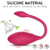 Vibratorer trådlöst Bluetooth Dildo Vibrator Sexleksaker för kvinnor Remote App Control Wear Vibrating Vagina Ball Panties Toy Adult 18 230307