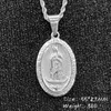 Collane con ciondolo Ciondoli color argento oro Sacra Madre di Dio Gioielli girocollo in acciaio inossidabile 316L con motivo religioso