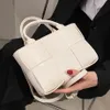 Große Webeinkaufstasche, hochwertige PU-Leder-Damen-Designer-Handtasche, Schultertaschen mit hoher Kapazität