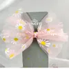 Haarschmuck, frische Blumen-Mesh-Bögen, Gänseblümchen-Mädchen-Clips, koreanische Haarnadel, handgefertigte Haarschleife, Haarspangen, Party, Schule, Haarklammern