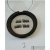 Fałszywe rzęsy 3D 0,2 mm stałe magnetyczne rzęsy magnetyczne Magness Naturalne 100 ręcznie robione rzęsy wielokrotnego użytku upuszczenie dostawa zdrowie Piękno Make Dhpu7