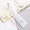 Highlighters Double Head Highlighter Pen Markers beitel tip marker fluorescentie school schrijven markeerstiften kleur schattig J230302