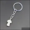 Porte-clés Longes Pierre Naturelle Champignon Pendentif Porte-clés Mignon Mini Statue Charmes Artisanat Porte-clés Bijoux Accessoires Drop Deliv Dhjoc