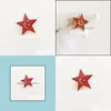 Pinos broches 10pcs Rússia Red Star Hammer Sickle Logot Pins de lapela do broche Comunismo União Soviética URSS Pin Guerra Fria Crachá de Local de Local 20 DHBA3