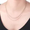 Chains Multicolor 18-inch Water Wave Chain Collarbone Gold Platinum Necklace Silver Jewelry