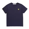 Designer TEE Men's T-Shirts Navy Blue Com Des Garcons Play Womens T Shirt XL Gold Heart