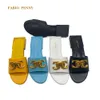 Chinelos Fabio Penny Plain Color Lady S Flatores planos Holida de férias Casual confortável Italian Style Clop Shoes 230307