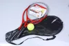 Tennisracketar uppsättning av 2 tonåringens tennisracket för träning raquete de tennis kolfiber topp stål material tennissträng med gratis boll 230307