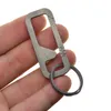 Anneaux clés Unique simple poids léger rectangle titanium snap spring serrure carabiner slip ring rattle keychain fob edc house war