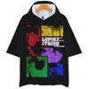 Męskie koszulki 2023 Lupin Trzeci anime z kapturem T-shirty Kobiety/mężczyźni moda moda 3D Tshirt krótkie rękaw