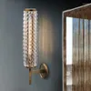 Wall Lamps Postmodern Copper Lamp Luxury Crystal Living Room Bathroom Mirror Headlight Villa Light