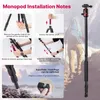 Treppiedi Ulanzi MT-51 Treppiede per fotocamera DSLR in metallo Multifunzionale Portatile Pieghevole Viaggio 10 kg Carico massimo con testa a sfera panoramica a 360 °