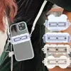 Cell Phone Straps Charms Mobile Crossbody Chain Stand Back Clip Holder Detachable Lanyard Neck Strap for Clear