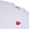 Męskie tshirts designer tee cdg com des garcons Big Hearts Mens Play Tshirt tee białe kobiety