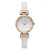 Wristwatches Julius Retro Women Quartz Wrist Watch Thin Leather Strap Ladies Bracelet Watches Rose Gold Dress Female Clock Relogio FemininoW