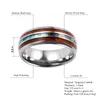Обручальные кольца природа 8 -мм карбиды вольфрамового кольца инкрустировано настоящими деревянными красочными фрагментами/многоцветной группой для мужчин/женщин