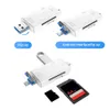 6 In 1 multifunctionele kaartlezer USB 2.0 Type C/USB/Micro USB/TF/SD Smart Memory Card Reader OTG -adapter voor PC -laptop