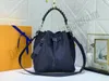 Neo Noe Bucket Shoulder Handbag Bag Purse Designer M59554 Kvinnor Läder ihåligt utdragande crossbody Muria Totes väskor M55800 ryggsäck Plånbok