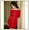 Party Dresses Designer Brand dress 2023 Women's new autumn winter sexy dinner ladies classic spring fashion knitting skirt birthday VAXS