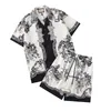 2023 Mens Shirts Streetwear Hawaiian Shirt Print Beach Tops Summer Thin Tops Short Sleeve Male Clothing