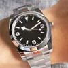 Relojes de pulsera de 36 mm con esfera negra, cristal de zafiro NH35A MIYOTA 8215, relojes automáticos para hombre, pulsera de ostra luminosa, acero inoxidable 316L