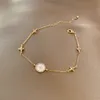 Koreanische Neue Kristall Blume Zirkonia Anhänger Armband Frauen Runde Schmetterling Glänzende Strass Armreif Schmuck