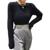Femme chandails fourrure haut femmes chandail Style court tricots t-shirts pour dame mince pulls chemise conception S-XL