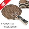 Bord Tennis Raquets Super Hard Ebony Wood Dalbergia Blade 5 Ly High Speed ​​Ping Pong For Quick Attack Offensive Players 230307