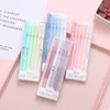 Żelowe długopisy 6pcsset kawaii urocze Morandi Gel Pen Set 05mm Black Signature Pen Student Szybkie suszone czapkę Neutral Pen Pen School Office J230306