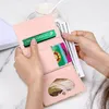 Wallets Pursa feminina de estilo curto japonês e coreano Cartimo de três vezes pequeno cartão fresco de grande capacidade para aluno de grande capacidade Carteira zero