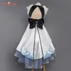 Anime Costumes In Stock UWOWO Game Genshin Impact Traveler Lumine Cosplay Come Fanart Maid Ver Lumine Cosplay Maid Dress Halloween Come Z0301