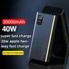 Power Banks 30000MAH draagbare oplaad Poverbank mobiele telefoon LED Mirror Back Pover Bank External Battery Pack Power Bank