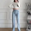 Women's Jeans ZATRHMBM Women Fashion Slim e Vintage Side Pocket Zip Fly High Waist Denim Female Ankle Trousers Mujer 230306