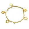 Charm Bracelets High Quality Stainless Steel Bracelet Anklet Fashion Exquisite Gold Color Ladies Plus Large Pendant Jewelry Gift