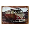 Pittura d'arte retrò Camper classico Auto da viaggio Targhe in metallo Aloha Hawaii Wagon Car Poster di latta vintage Poster Pub Bar Garage Room Decorazioni per la casa Latta Dimensioni 30X20CM w02