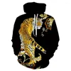 Herr hoodies Autumn and Winter Brand Hoodie män kvinnor avslappnad trend design djur tiger 3d harajuku hip-hop personlighet