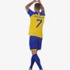 23 24 Al Nassr FC Soccer Jerseys 2023 2024 Portugal MANE HOMMES SET ENFANTS KIT FEMMES Fans Version Joueur Ronaldo Manches Longues Al-Nassr Football Chemises Vert Brozovic Uniformes