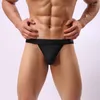 Underbyxor mäns sexiga trosor nylon gay underkläder män exponerade skinkor thong bekväm jockstrap t rygg andningsbar tanga