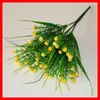 Декоративные цветы зеленый пластиковый трава растение искусственное цветочное няни свадьба дома рождественские украшения вечеринка офисные фальшивые растения декор