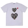 Designer tee mäns t-shirts cdg com des garcons röda hjärta män spela t-shirt tee skjorta medium vit